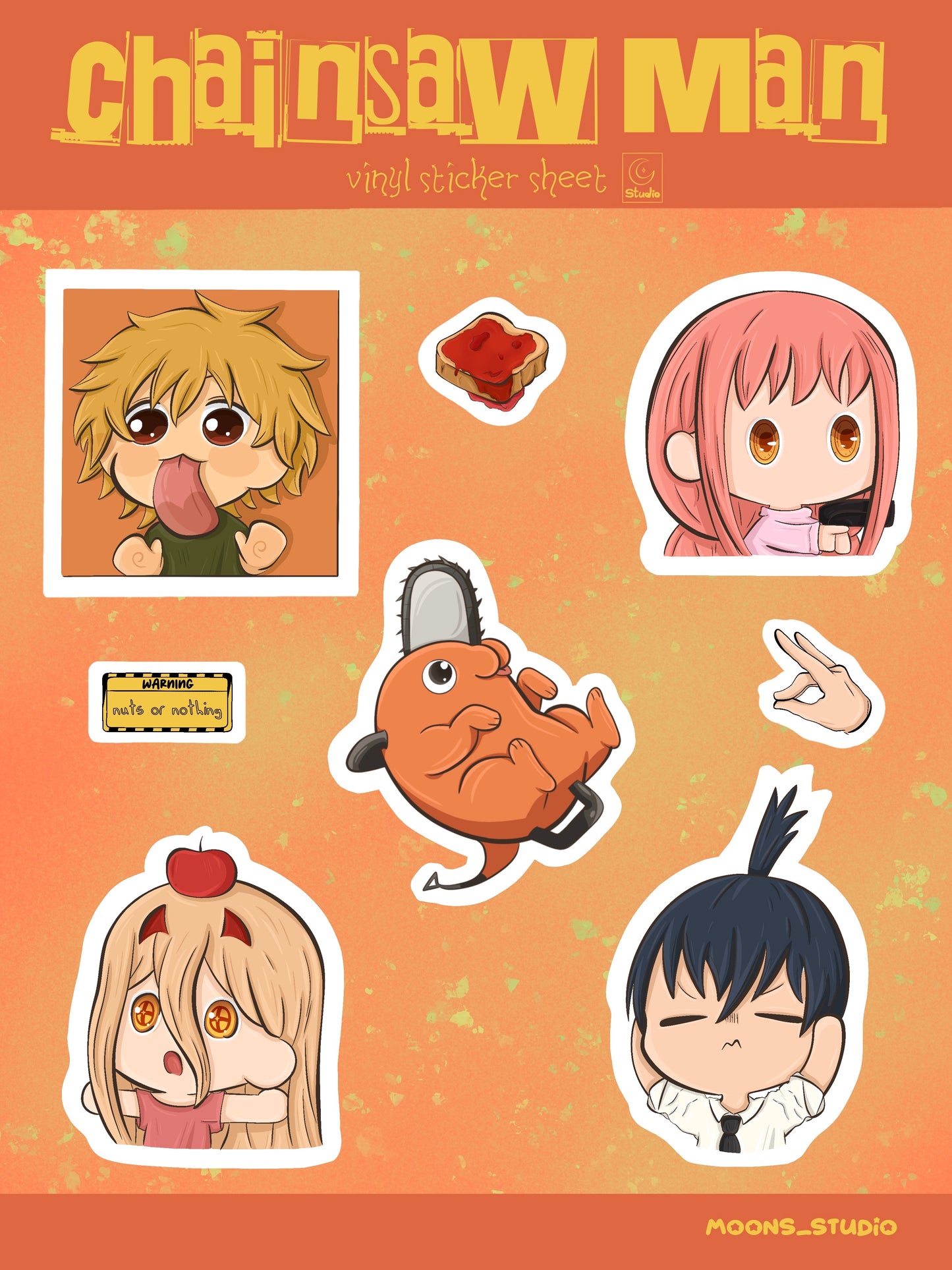 Chainsaw Man Sticker Sheet