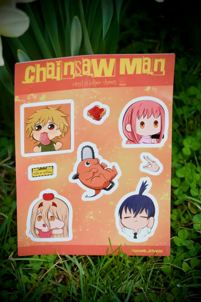 Chainsaw Man Sticker Sheet