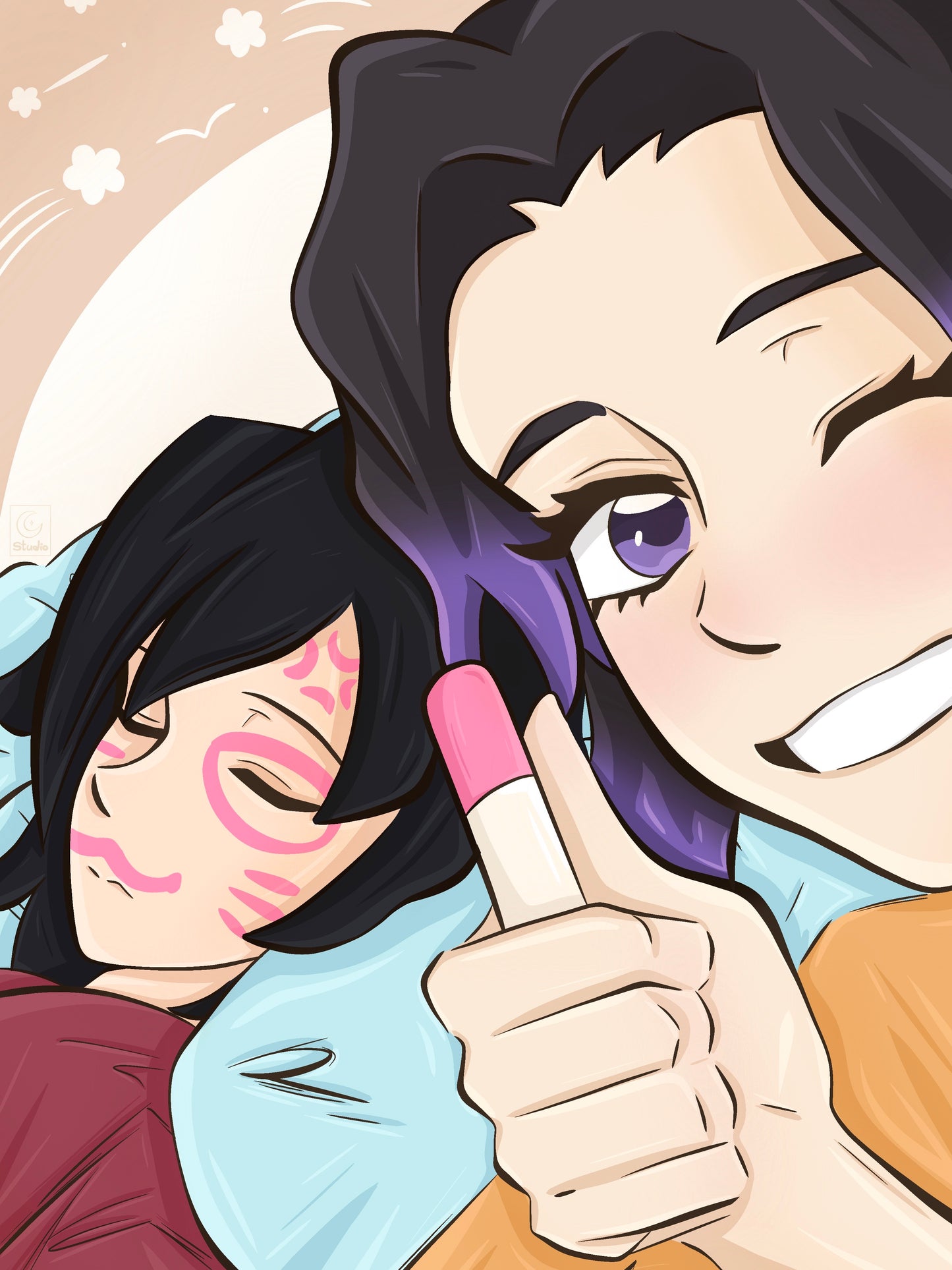 Shinobu x Giyuu Sleepover